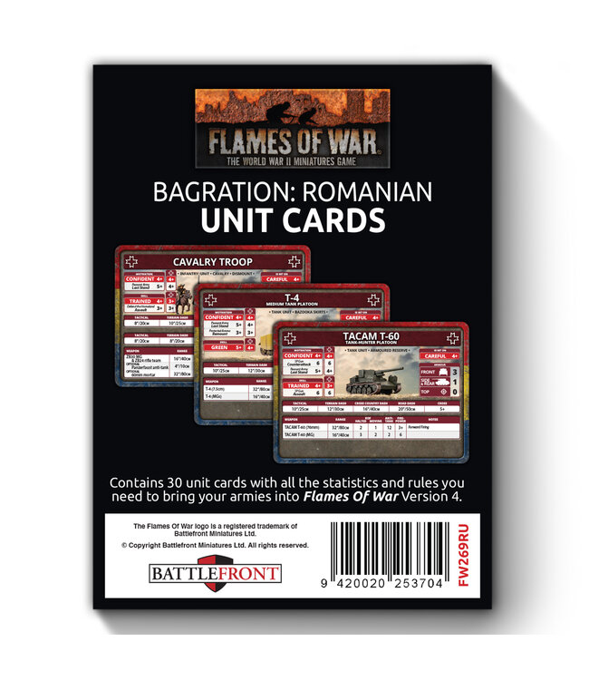 Bagration: Romanian Unit Cards