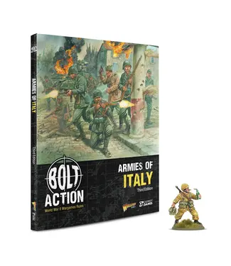Bolt Action Armies of Italy with 'Desert Lightning' book miniature