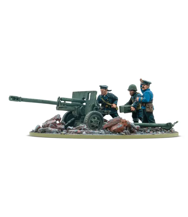 ZiS-3 DIvisional Gun with Soviet Naval Brigade Crew