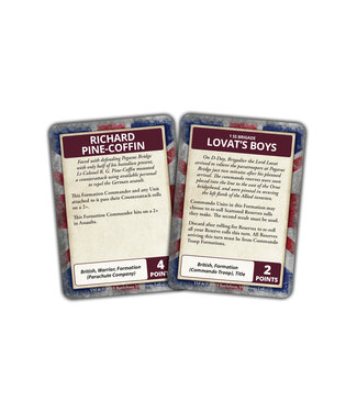 Flames of War D-Day: British Command Cards