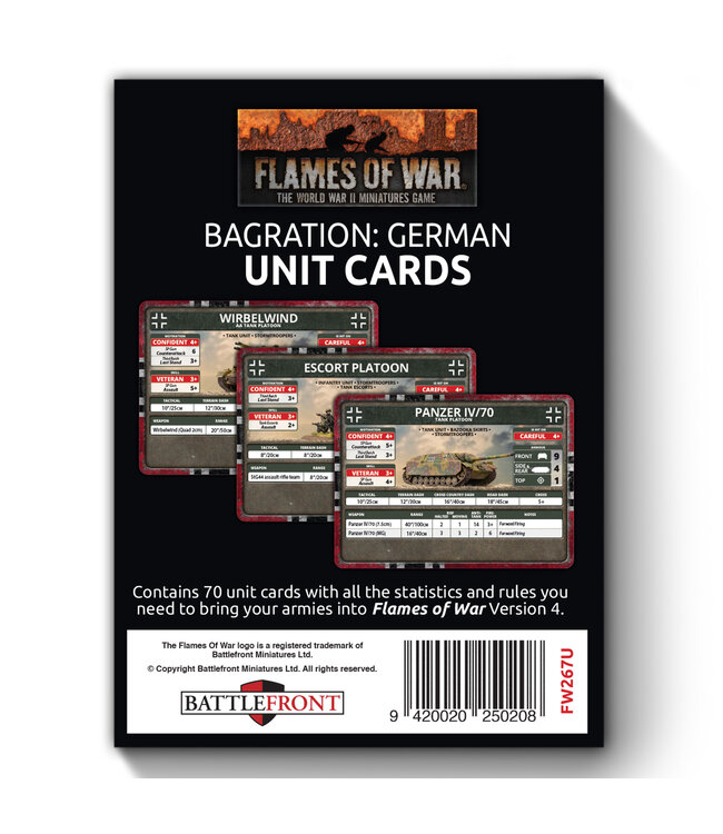 Bagration: German Unit Cards