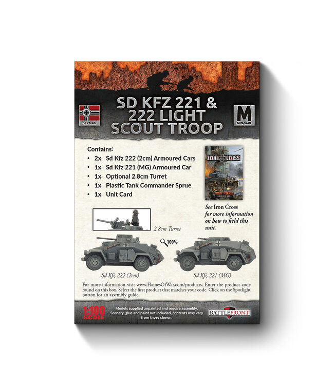 Sd Kfz 221 & 222 Light Scout Troop (MW)