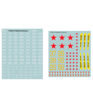 World War III Team Yankee Soviet Decal Set