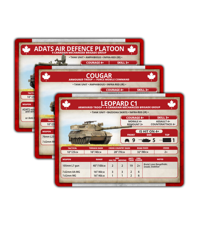 Canadian Unit Card Pack