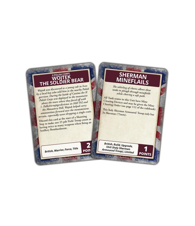 British Command Cards - (Liberation of Italy)