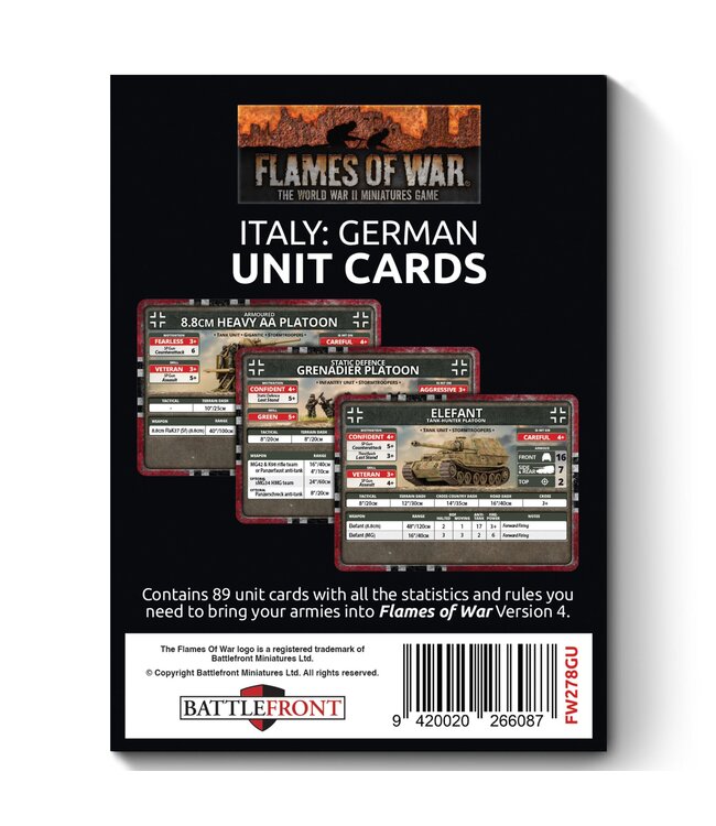 German Unit Cards - (Liberation of Italy)