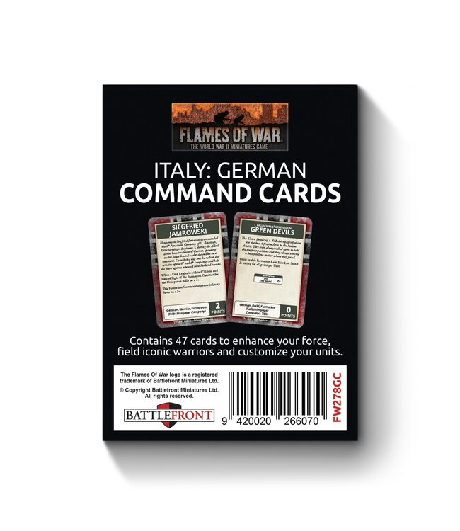 German Command Cards - (Liberation of Italy)