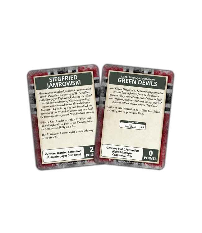 German Command Cards - (Liberation of Italy)