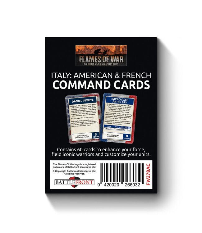 American and French Command Cards - (Liberation of Italy)