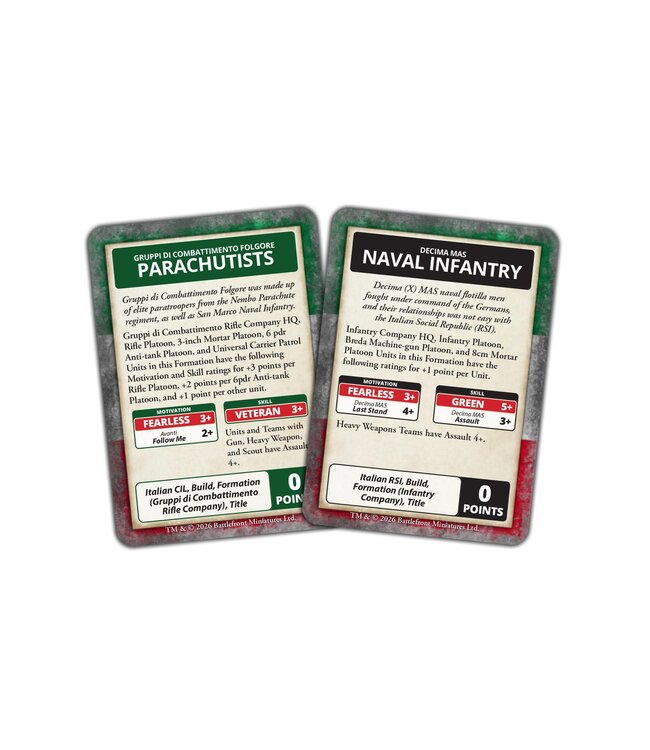 Italian Command Cards - (Liberation of Italy)