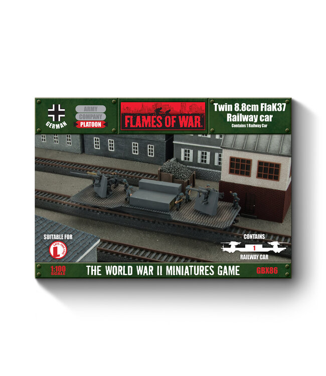 PRE-ORDER: Twin 8.8cm FlaK Railway car