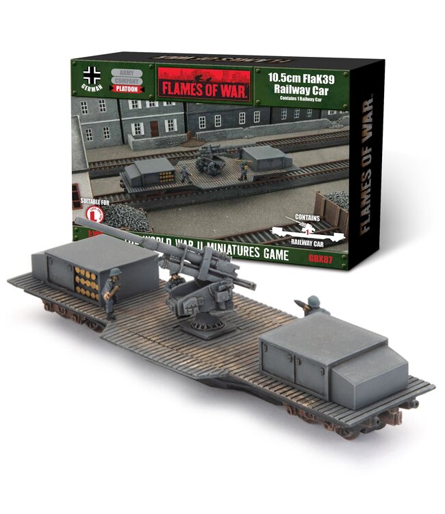 PRE-ORDER: 10.5cm FlaK Railway Car