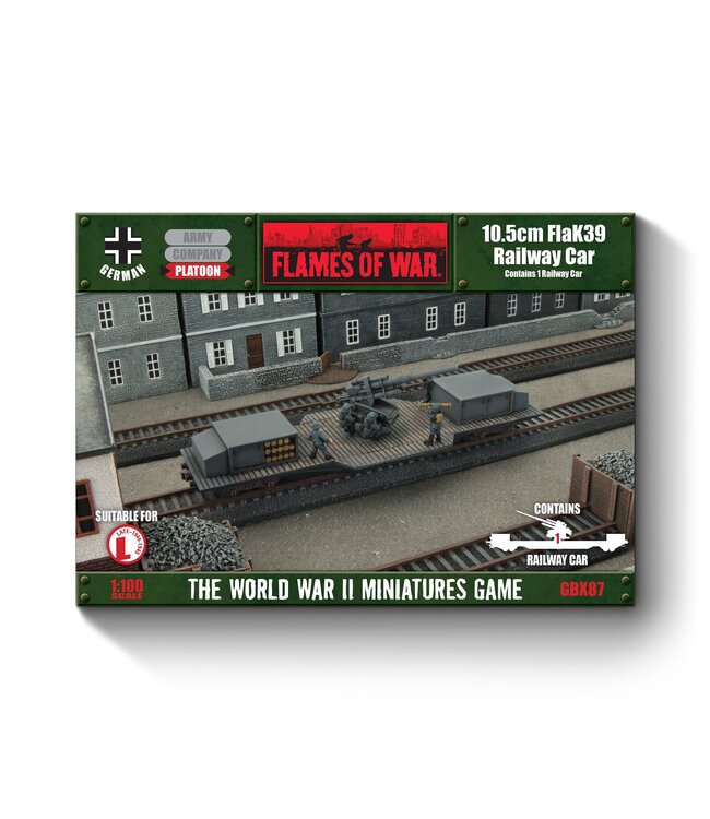 PRE-ORDER: 10.5cm FlaK Railway Car