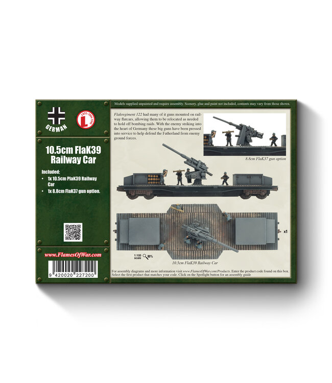 PRE-ORDER: 10.5cm FlaK Railway Car