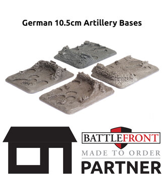 Flames of War Made 2 Order: German 10.5cm  Artillery Bases