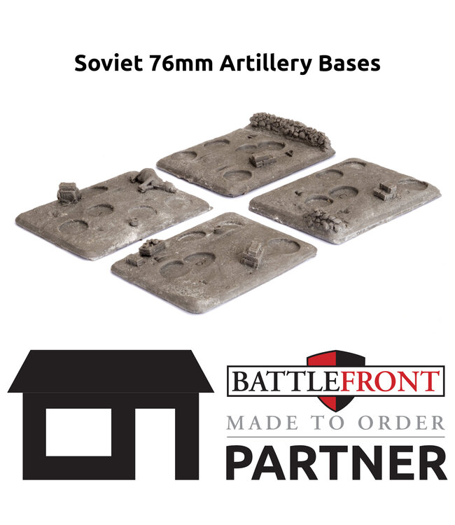 Made 2 Order: Soviet 76mm  Artillery Bases (x4)