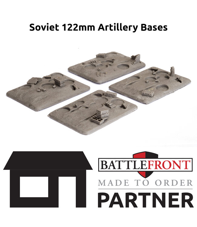 Made 2 Order: Soviet 122mm  Artillery Bases (x4)