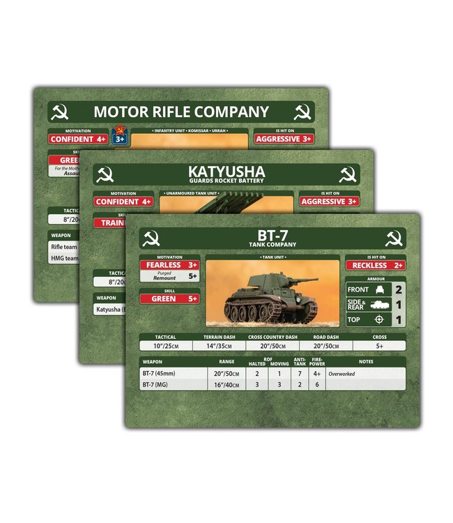 PRE-ORDER: Barbarossa Soviet Unit Cards - Limited Edition