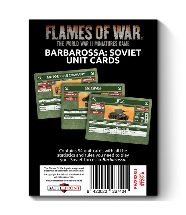 PRE-ORDER: Barbarossa Soviet Unit Cards - Limited Edition