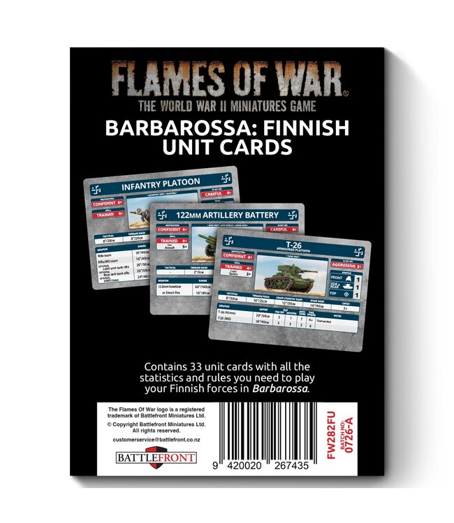 PRE-ORDER: Barbarossa Finnish Unit Cards - Limited Edition