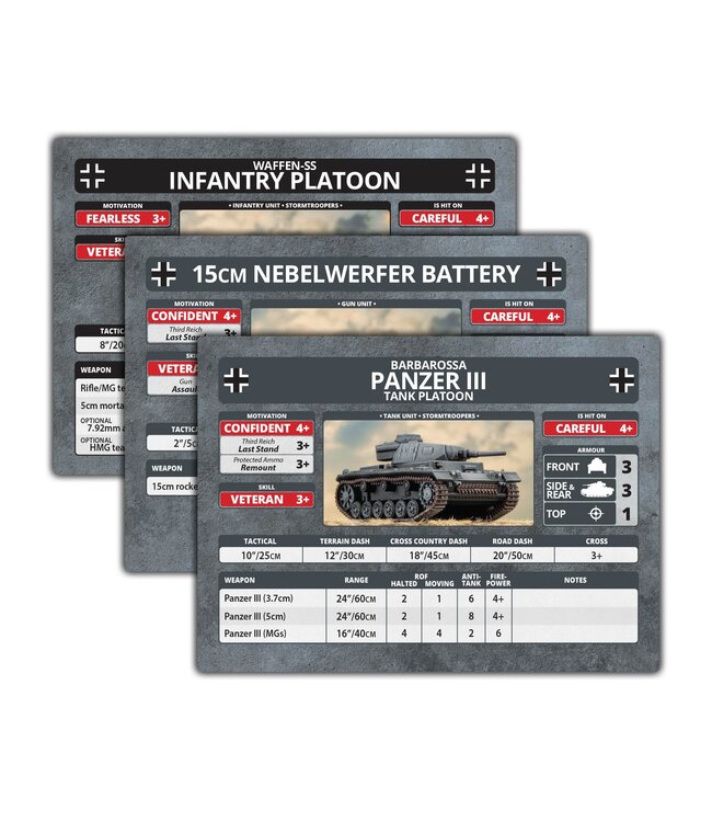 PRE-ORDER: Barbarossa German Unit Cards - Limited Edition