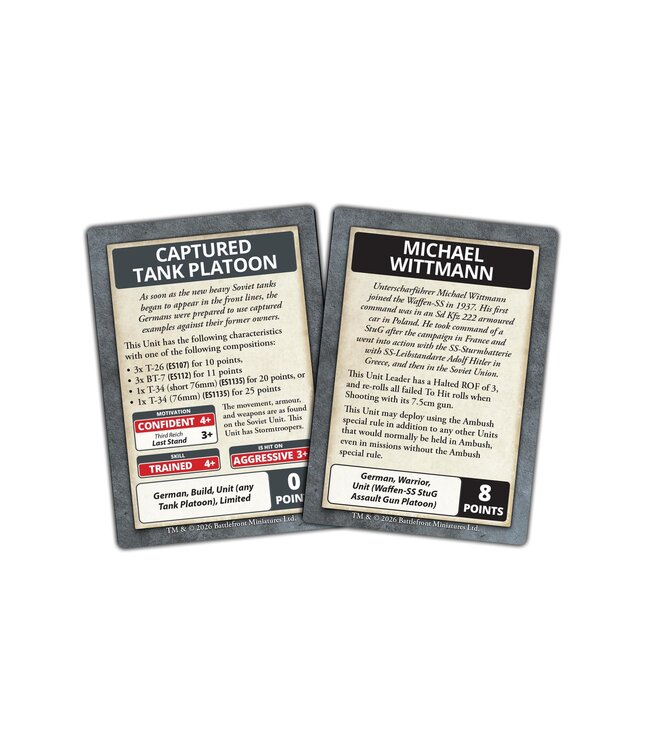 PRE-ORDER: Barbarossa German Command Cards - Limited Edition