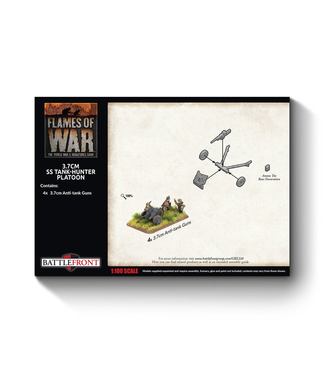 PRE-ORDER: 3.7cm PaK36 gun (SS), 4 models, Anti-tank Gun Platoon