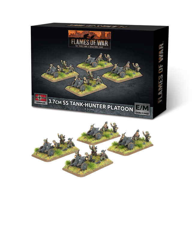 PRE-ORDER: 3.7cm PaK36 gun (SS), 4 models, Anti-tank Gun Platoon
