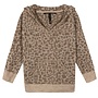 Trui Soft hoodie leopard caramel