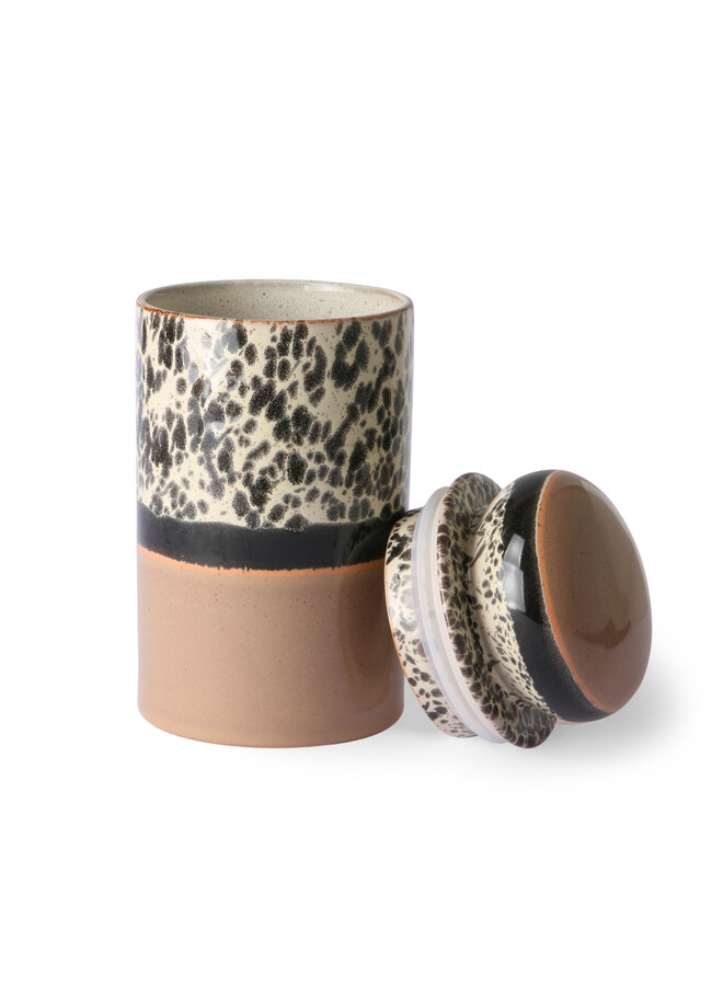 Voorraadpot ceramic 70's storage jar: tropical