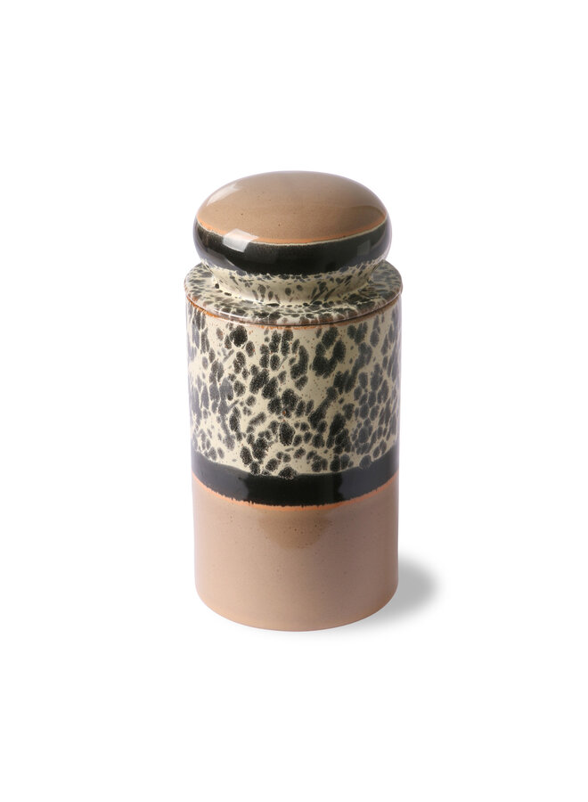 Voorraadpot ceramic 70's storage jar: tropical