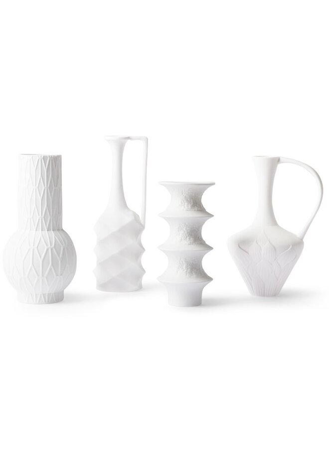 Vaas Matt white porcelain set of 4
