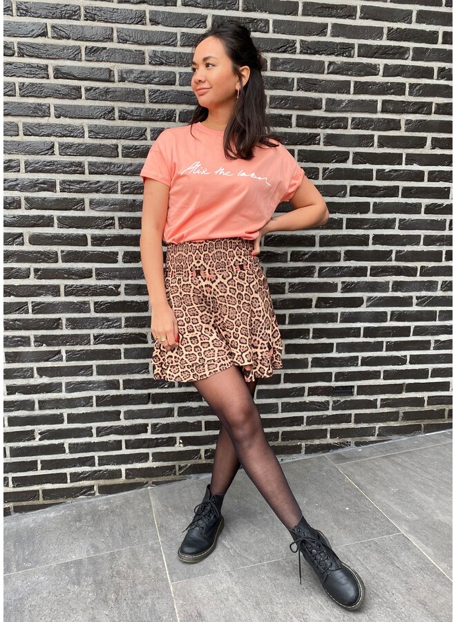 T-shirt ladies knitted Alix the label T-shirt light salmon