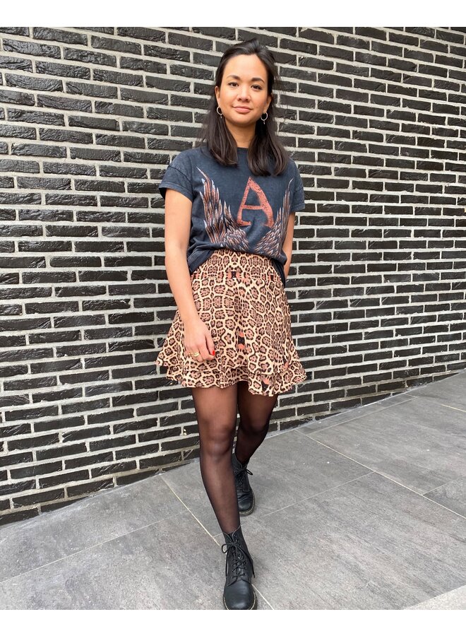 Rok ladies woven jaguar short skirt animal