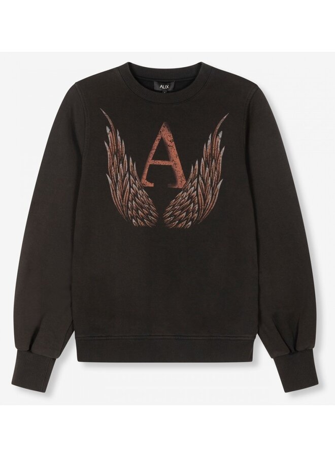 Sweater ladies knitted A wings sweater black