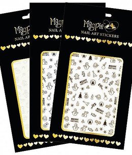 Magpie 002  White Christmas stickers