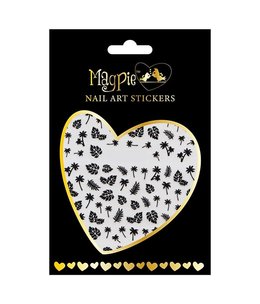 Magpie 020 Black Leaf Stickers