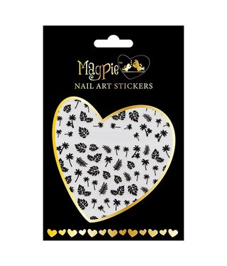Magpie 020 Black Leaf Stickers