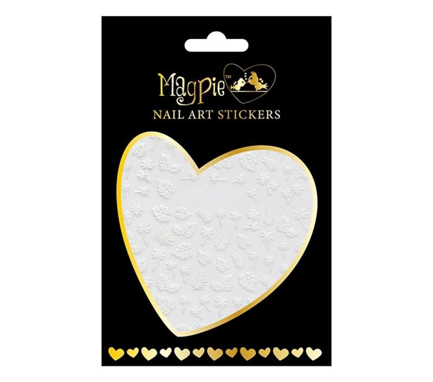 Magpie 020 White Leaf Stickers