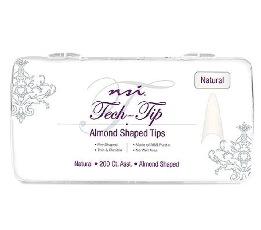 NSI Almond Natural Tip Size (1-10) 200ct