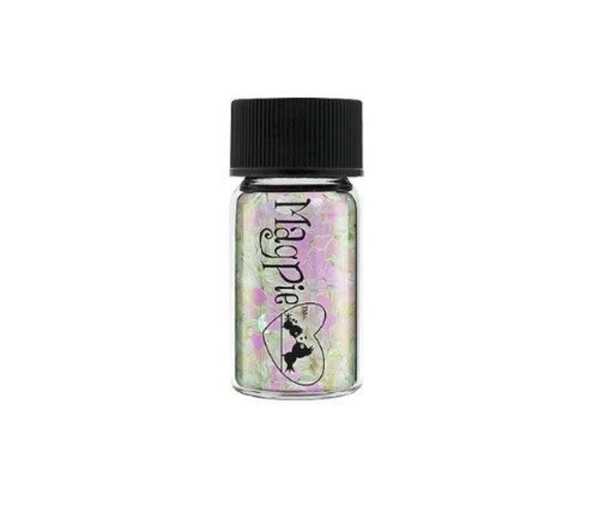Magpie Hearts White Glitter Shape