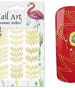 STICKER 3D GOLD ZIG ZAG