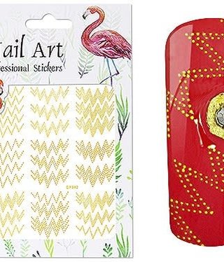 STICKER 3D GOLD ZIG ZAG