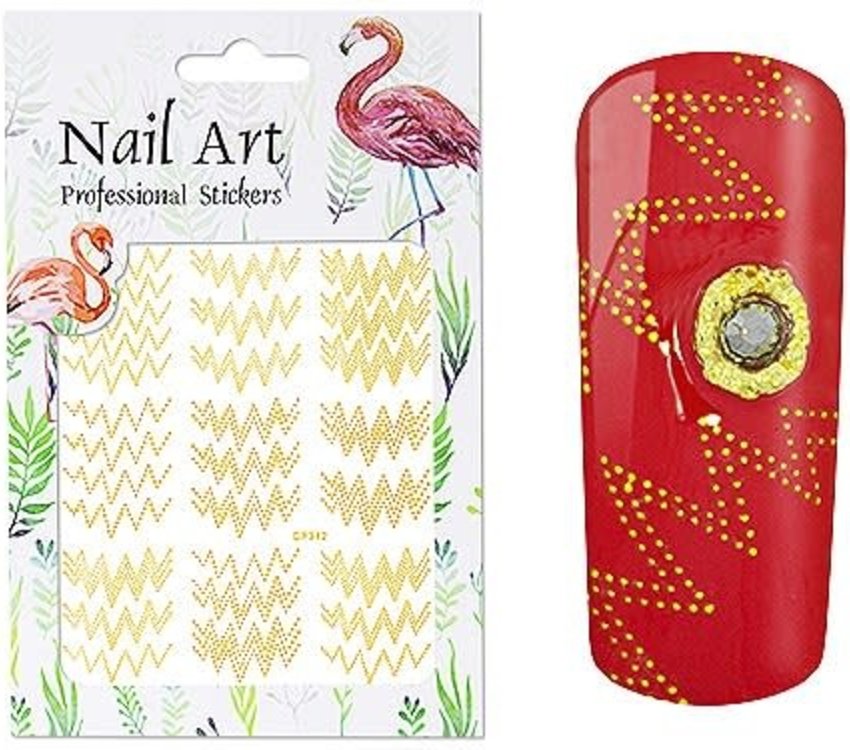 STICKER 3D GOLD ZIG ZAG