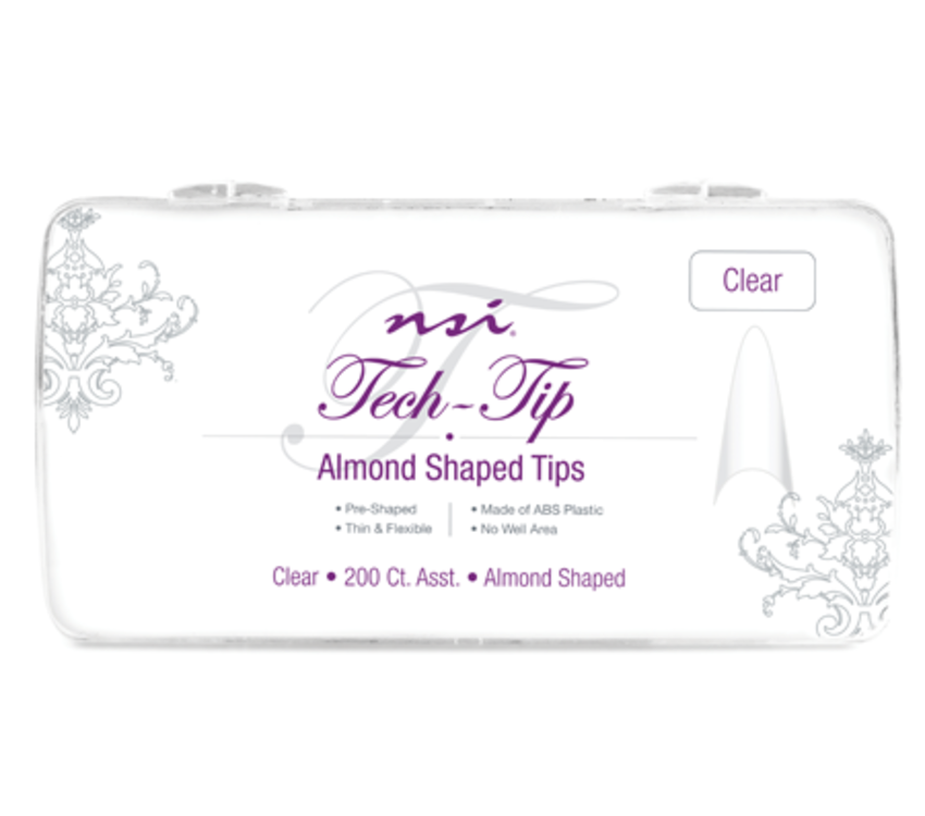 NSI Almond Clear Tip (1-10) 200ct
