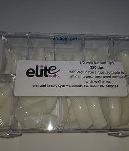 Elite Half Well Natural Tip 250ct