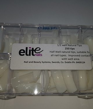 Elite Half Well Natural Tip 250ct