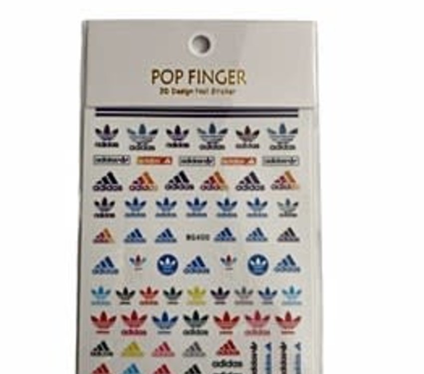 Designer Adidas Stickers Colured