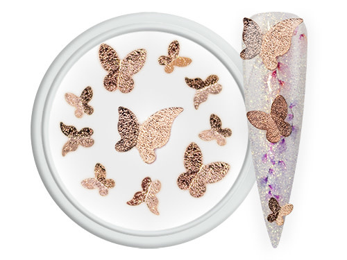 Download Nailart Overlay 3d Butterfly Rose Gold Nsi Hair Nail And Beauty