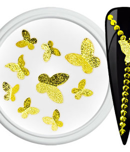 Nail Art Overlay 3D Butterfly Gold